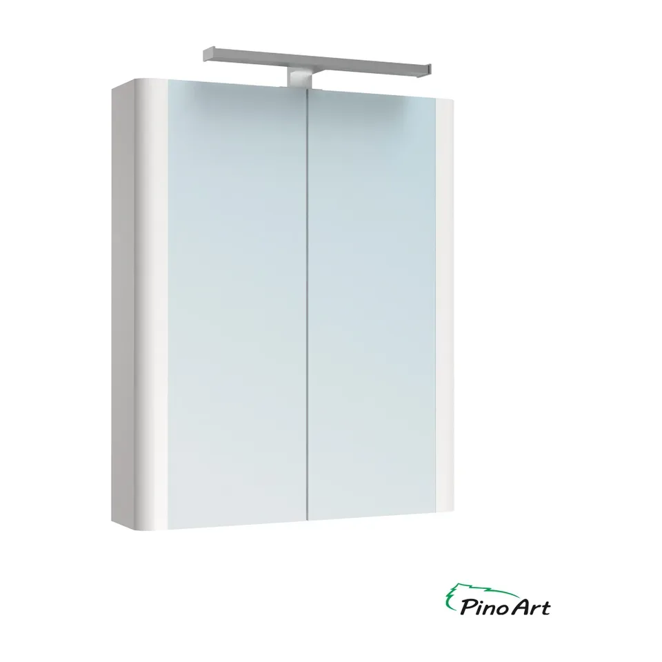 Ormarić sa ogledalom Pino Art Luxor Art bela 60 sa led svetlom