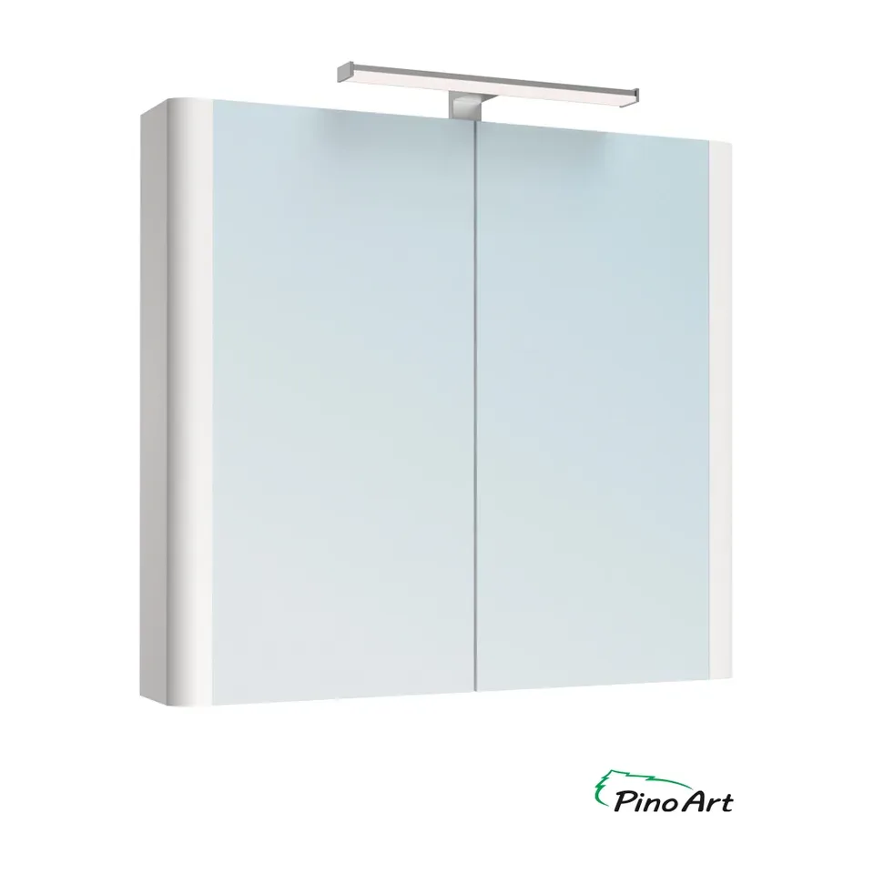 Ormarić sa ogledalom Pino Art Luxor Art bela 80 sa led svetlom