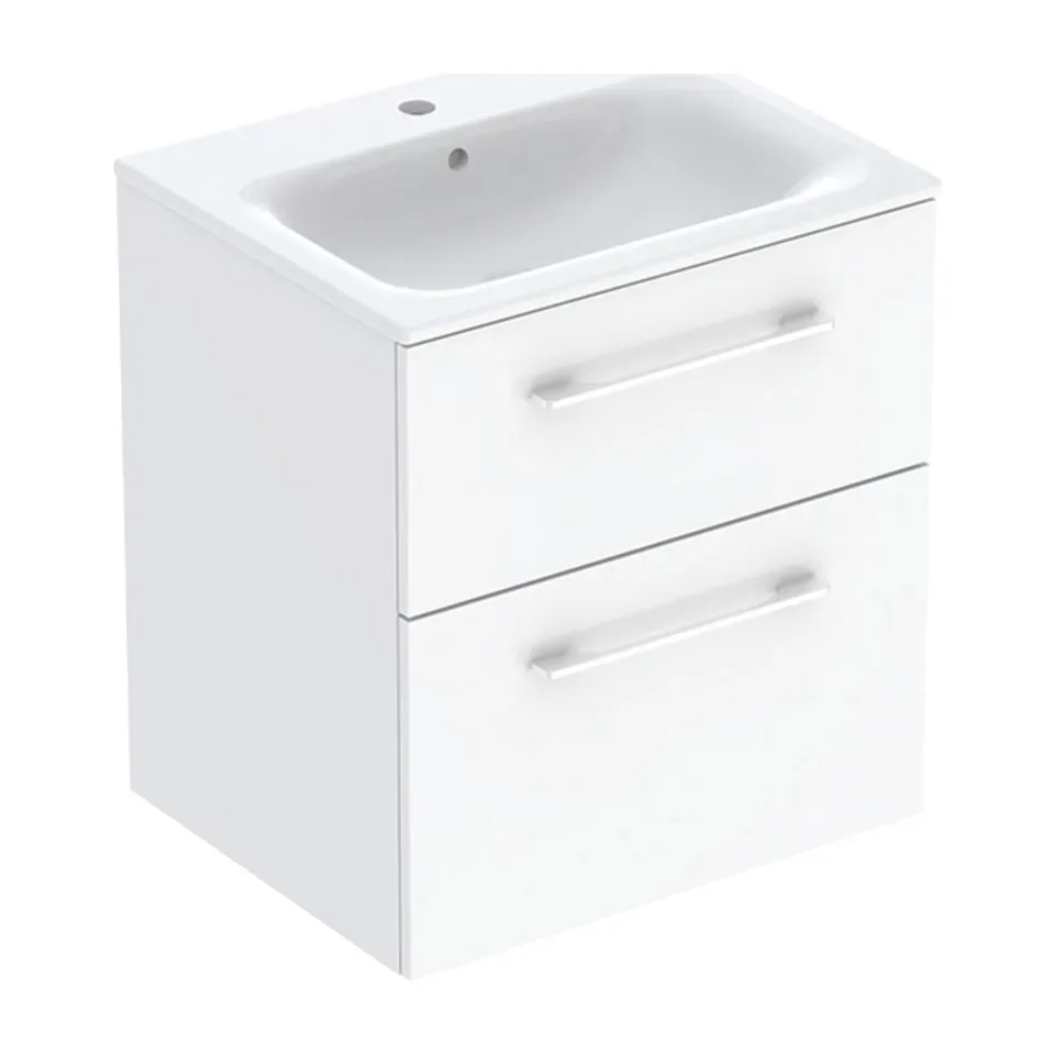 Ormarić sa umivaonikom Geberit Selnova Square bela 60x65,2x50,2 cm / dve fioke