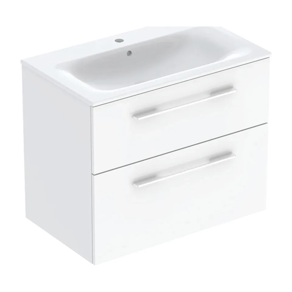 Ormarić sa umivaonikom Geberit Selnova Square bela visoki sjaj 80×65,2×50,2 cm