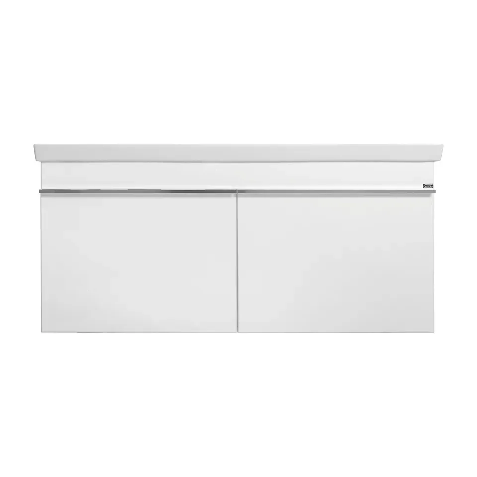 Ormarić sa umivaonikom Pino Art Rio bela visoki sjaj 120 cm / dupli lavabo