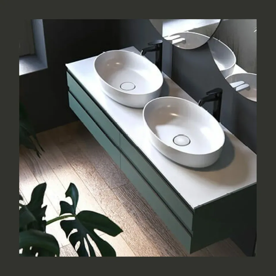 Ormarić za lavabo Kolpa San Alexis zelena 150 cm