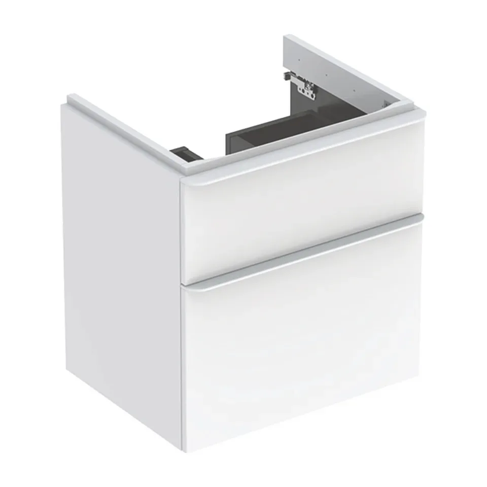 Ormarić za umivaonik Geberit Smyle Square bela visoki sjaj 58,4x61,7x47 cm
