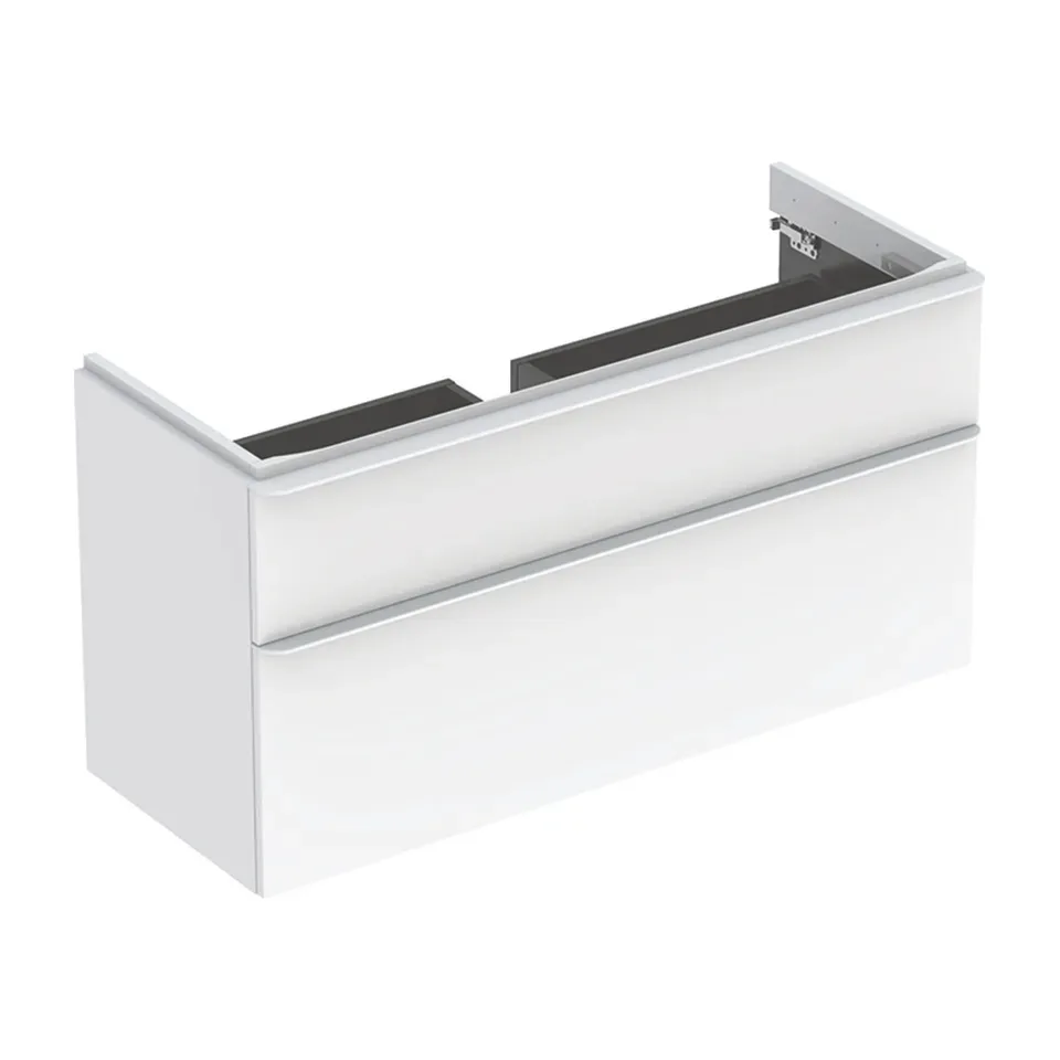 Ormarić za umivaonik Geberit Smyle Square beli visoki sjaj 118,4x61,7x47 cm