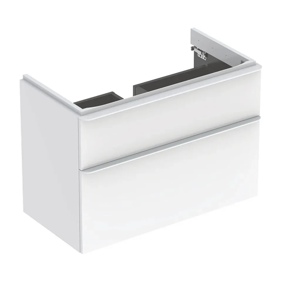 Ormarić za umivaonik Geberit Smyle Square beli visoki sjaj 88,4x61,7x47 cm
