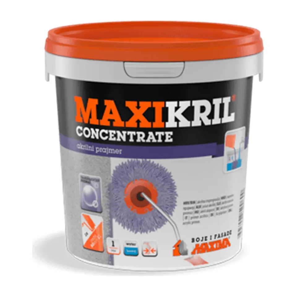 Podloga za zidove Maxima Maxikril Concentrate 1:9, 18 l