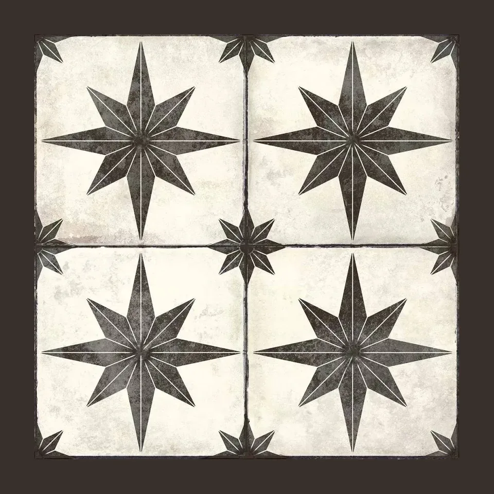 Podna pločica Star crna 45x45 cm, 1,62 m²