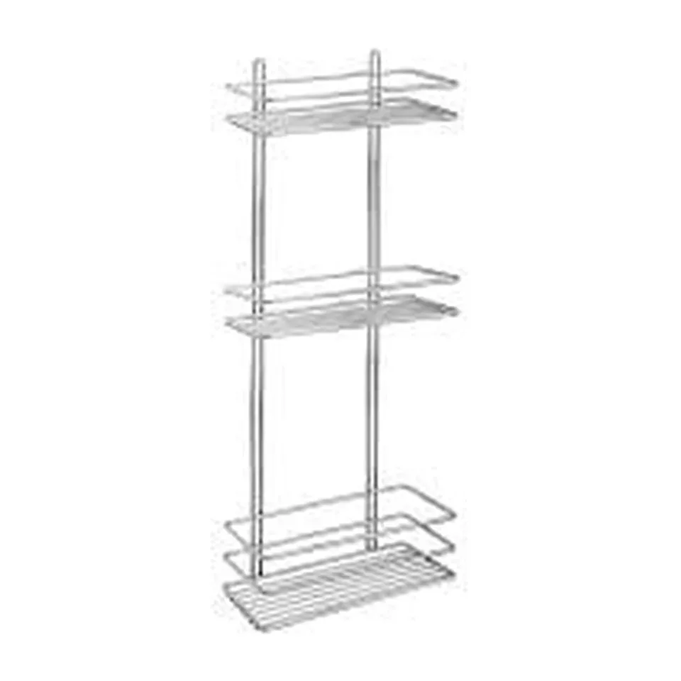 Polica za kupatilo Tekno-tel hrom trostruka žičana 25x11x62 cm LM006