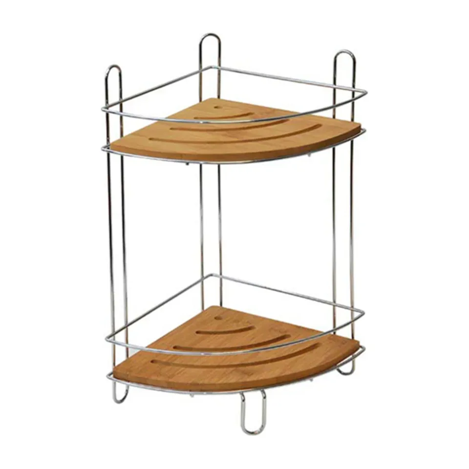 Polica za kupatilo Tendance braon MDF bambus hrom 9118195