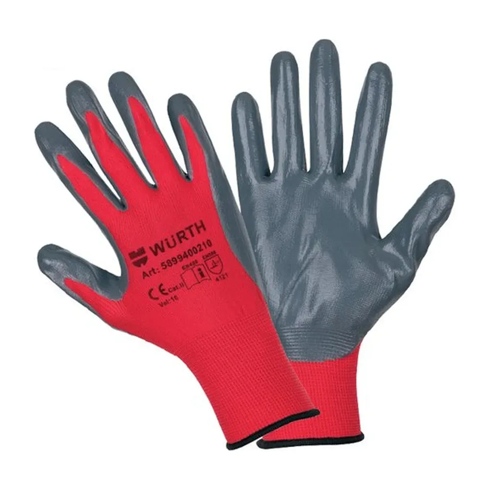 Radne rukavice Würth Red Nitrile crvena veličina 10