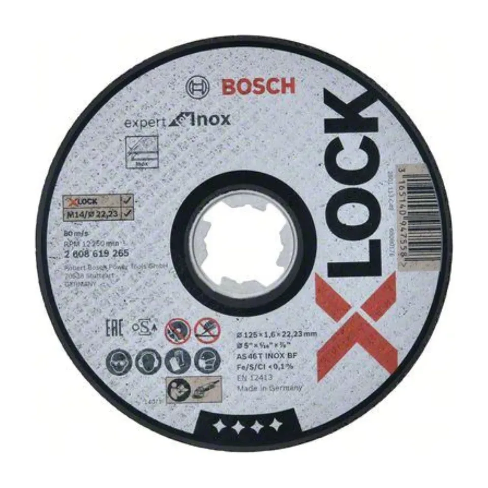 Rezna ploča Bosch Expert for Inox 125x1,6 mm X-LOCK ravna