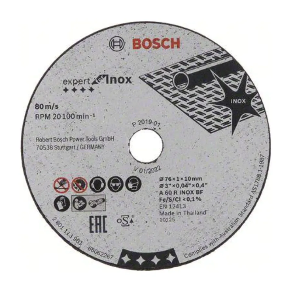 Rezna ploča Bosch Expert for Inox fi 76 mm, 5 kom