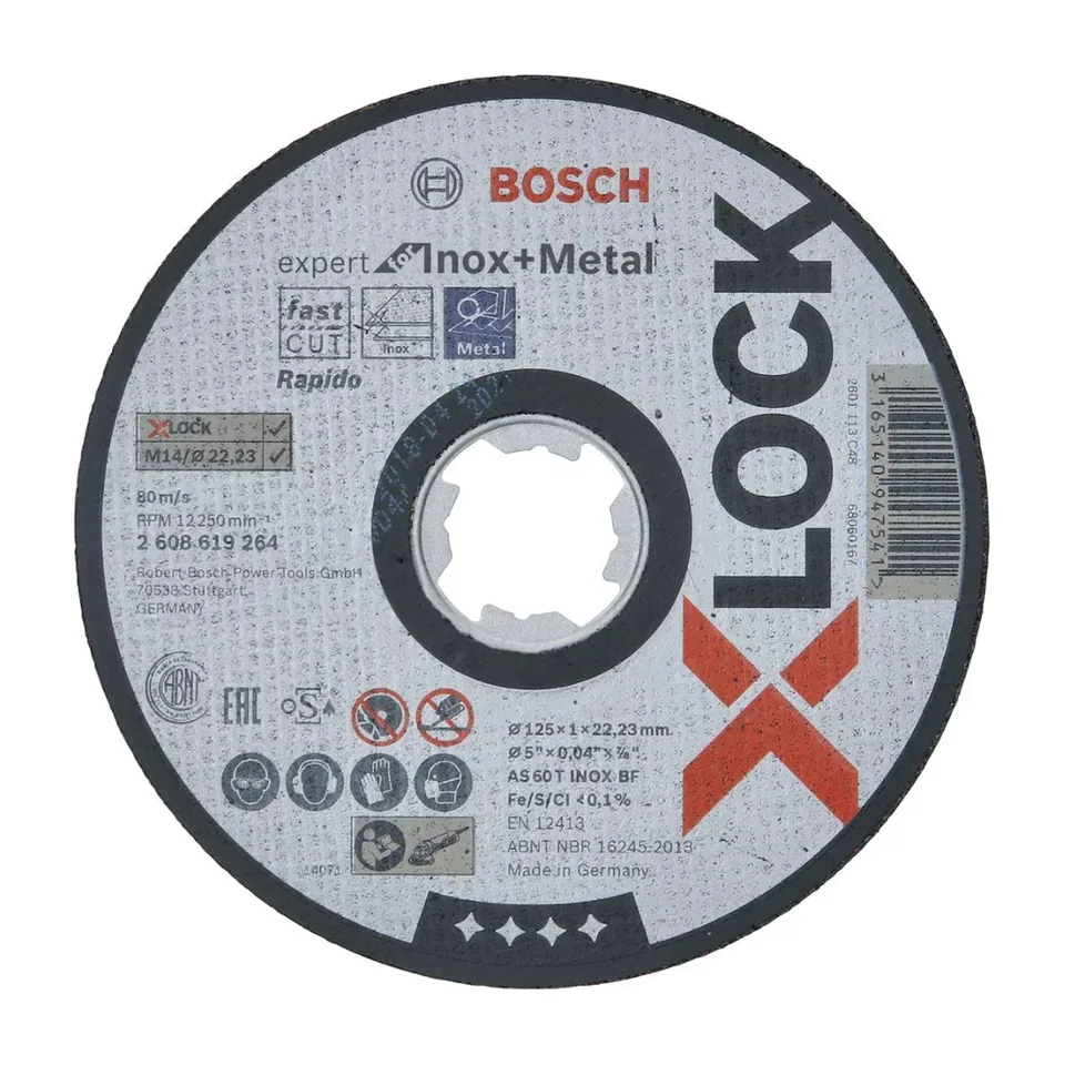 Rezna ploča Bosch Expert for Inox+Metal 125 mm X-LOCK ravna