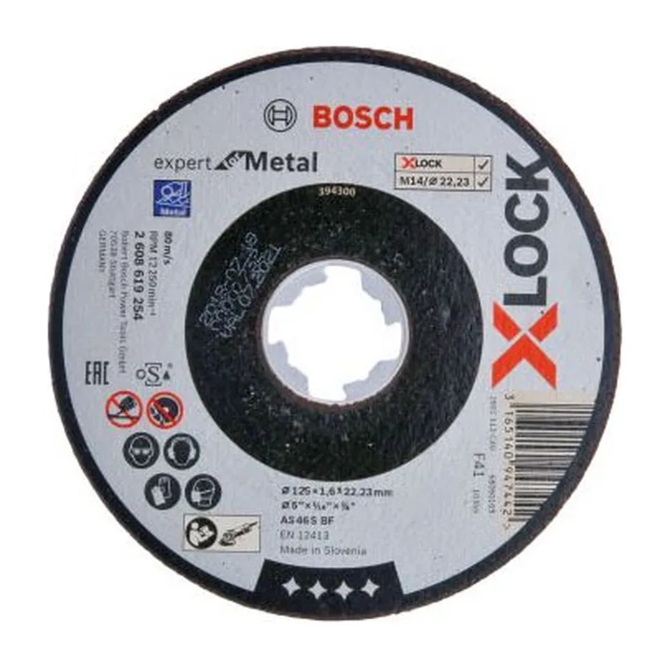 Rezna ploča Bosch Expert for Metal 125x1,6 mm X-LOCK ravna