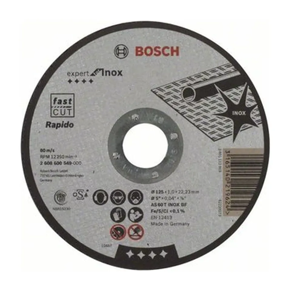 Rezna ploča Bosch Rapido 125x1, za inox