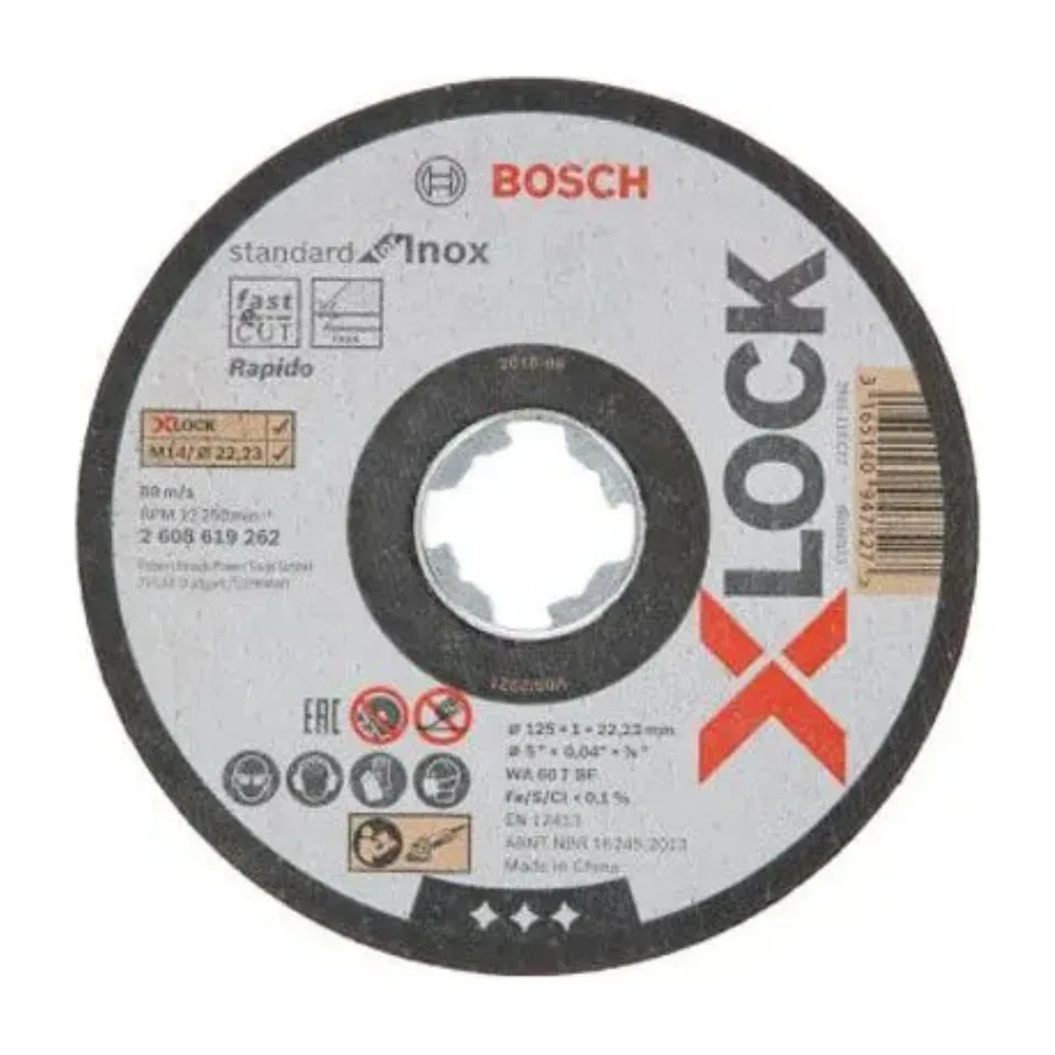 Rezna ploča Bosch Standard for Inox 125 mm X-LOCK ravna