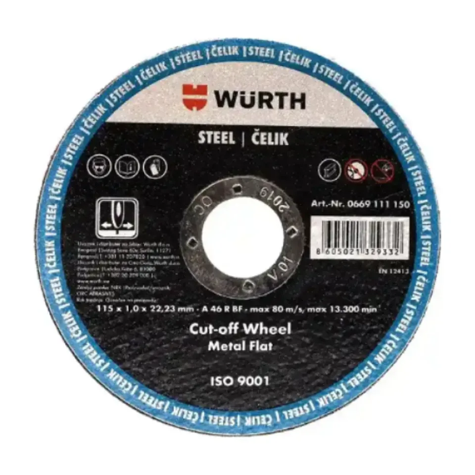 Rezna ploča Wurth 125x1 za metal