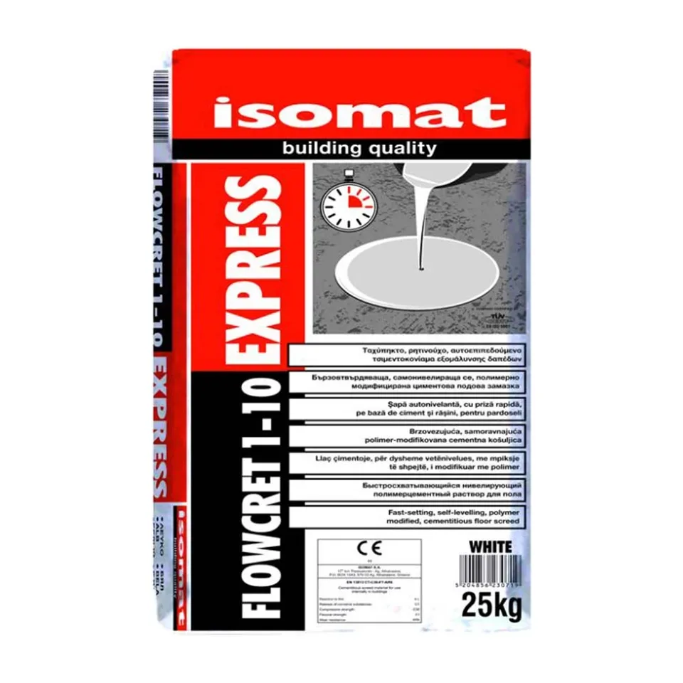 Samonivelirajuća masa Isomat Flowcret 1-10 Express siva 1-10 mm, 25 kg