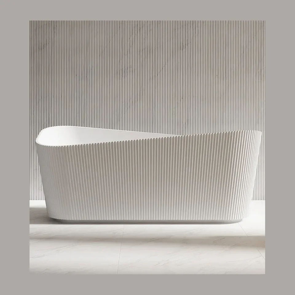 Samostojeća kada Copen Brigitte mat bela 170x75x55 cm