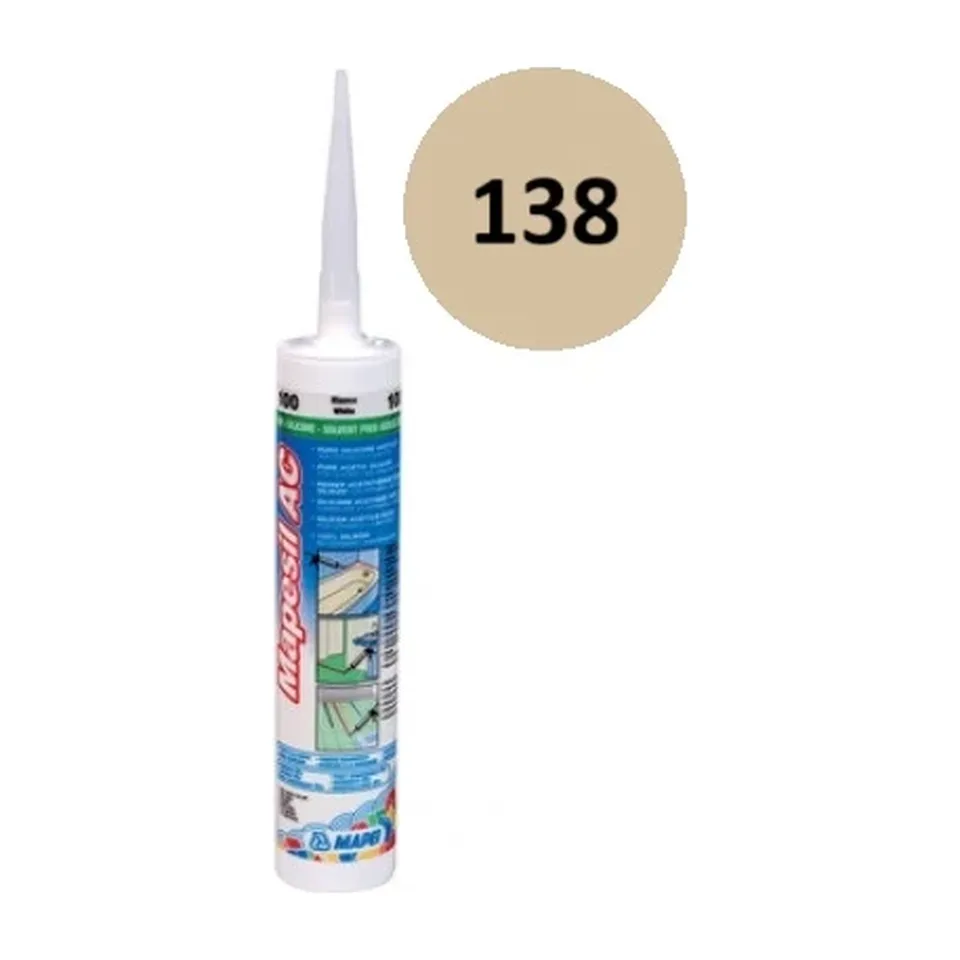 Sanitarni silikon Mapei Mapesil AC 138 badem, 310 ml
