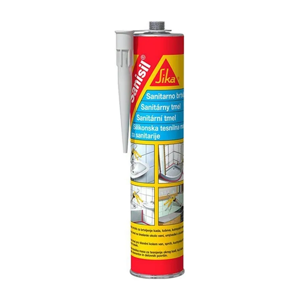Sanitarni silikon Sika Sanisil bela, 310 ml