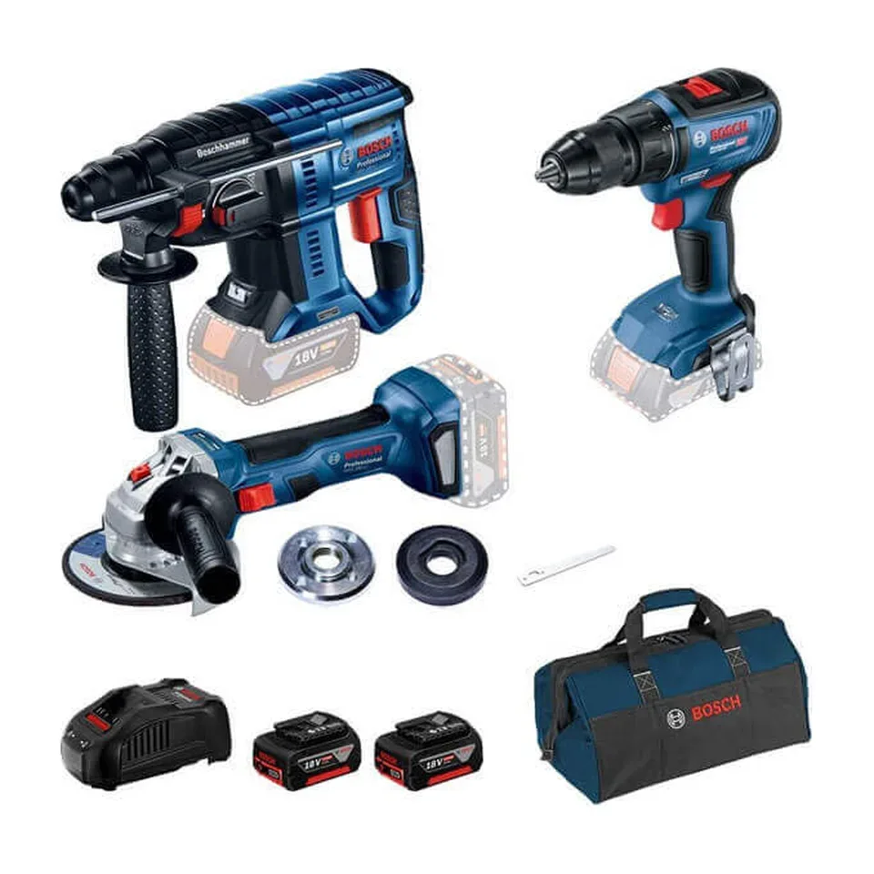 Set aku alata Bosch GBH 180-LI + GSR 18V-50 + GWS 180-LI 0615990M32