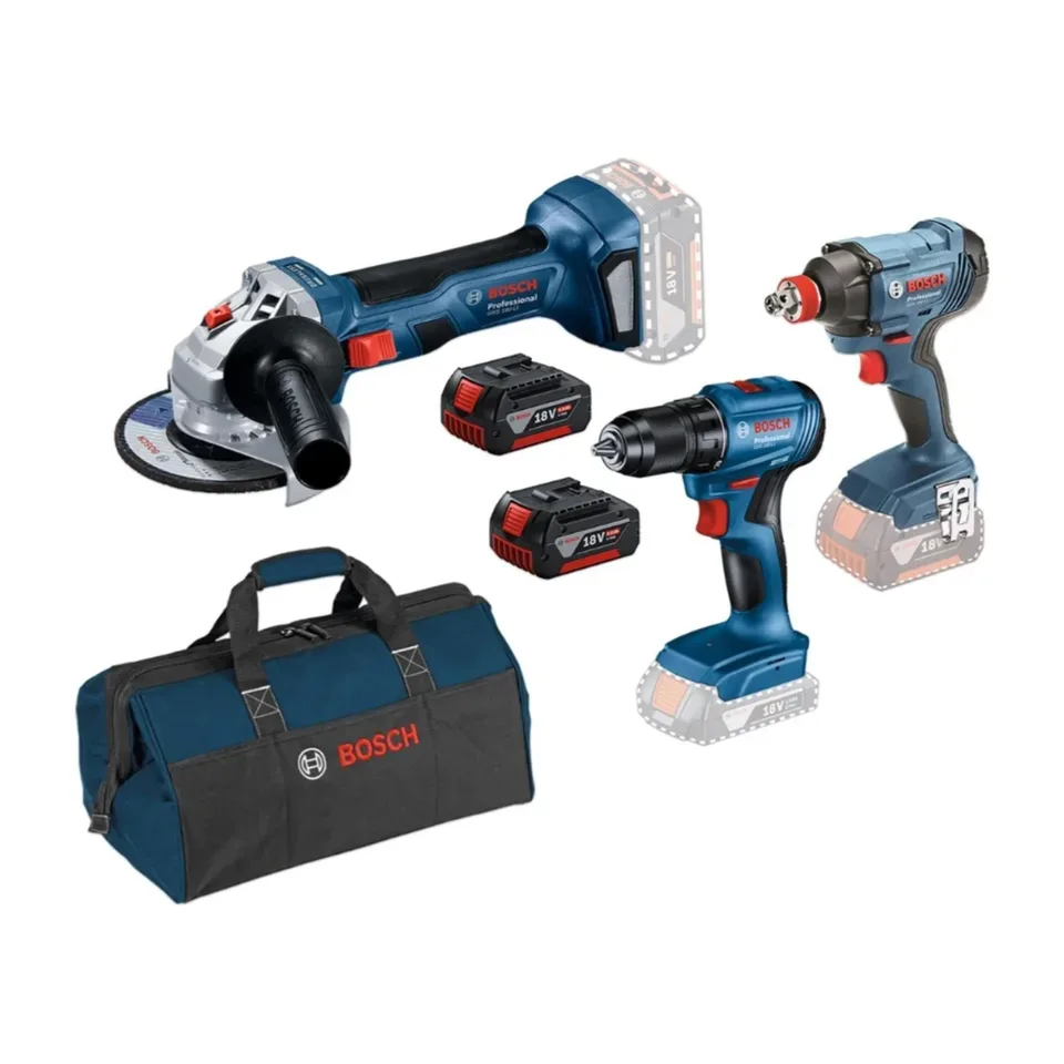 Set aku alata Bosch GSR 185-Li + GDX 180-Li + GWS 180-Li, 2x4.0Ah 0615990N3P