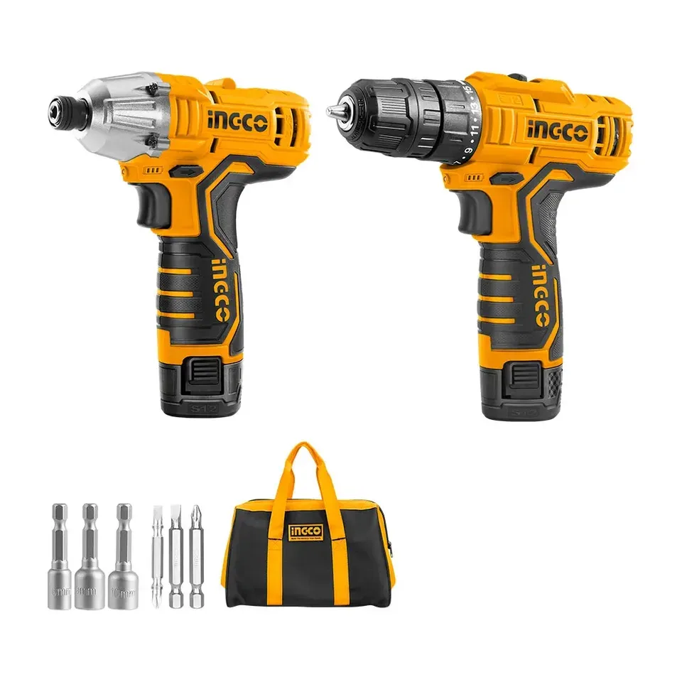 Set aku alata Ingco 12 V, 100 Nm, 2-delni CKLI1201