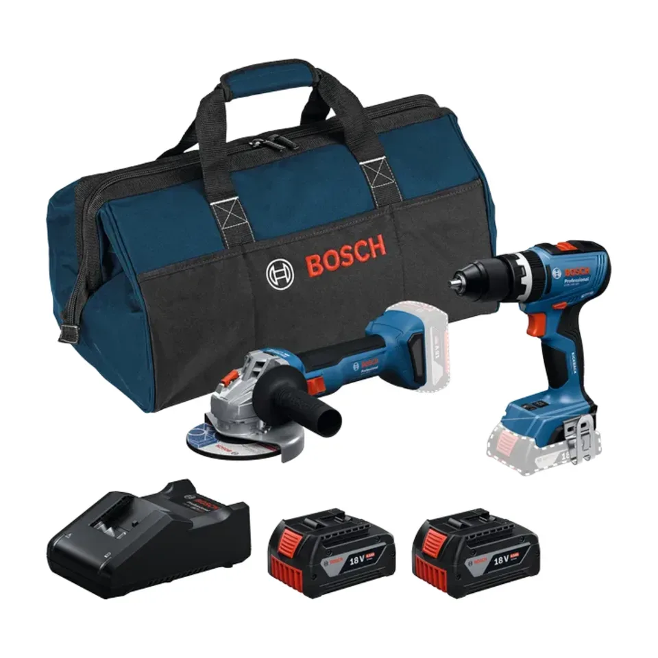 Set alata Bosch GSB 18V-65 + GWS 18V-8, 2x4.0Ah 0615A5008Z