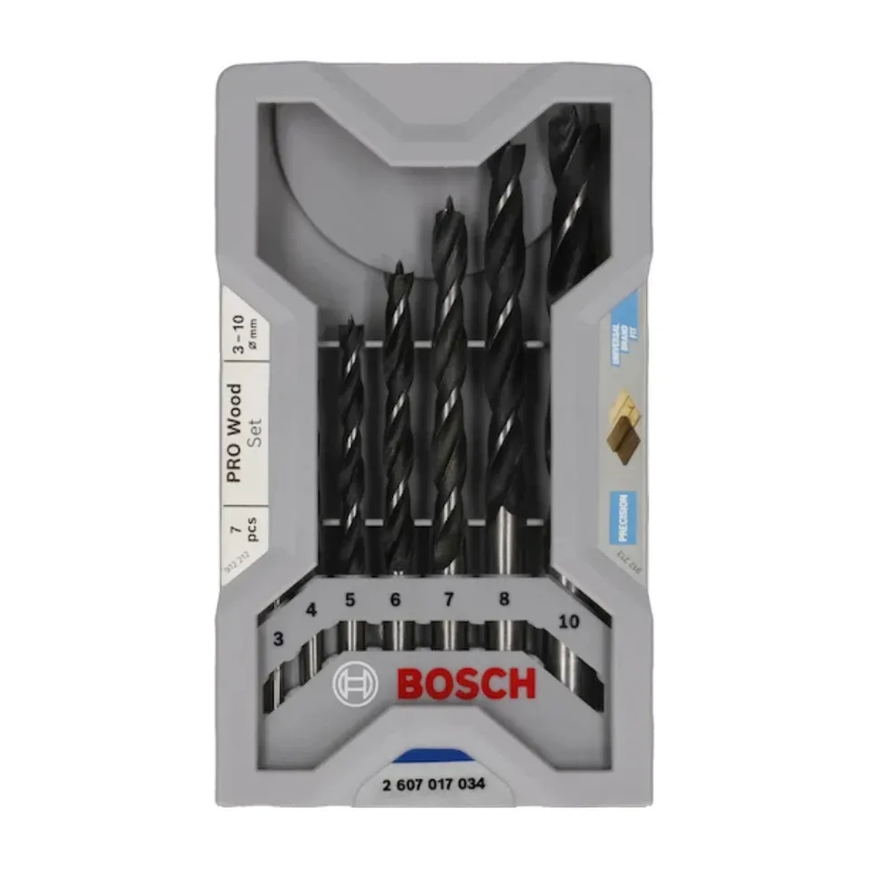 Set burgija za drvo Bosch 3-10 mm 2607017034, 7 kom