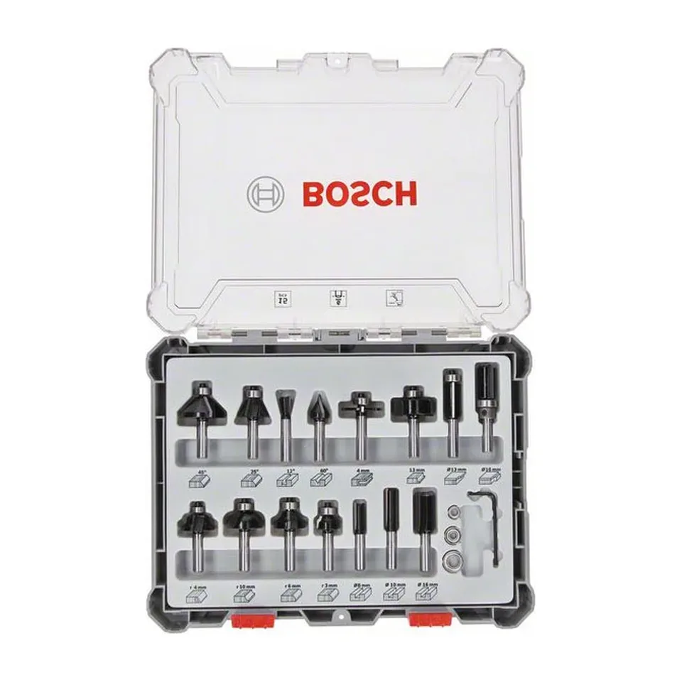 Set glodala Bosch prihvat 6 mm 2607017471, 15 kom