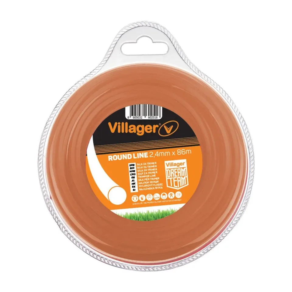 Silk za trimer Villager 2.4 mm x 15 m okrugla 034044, 15 m