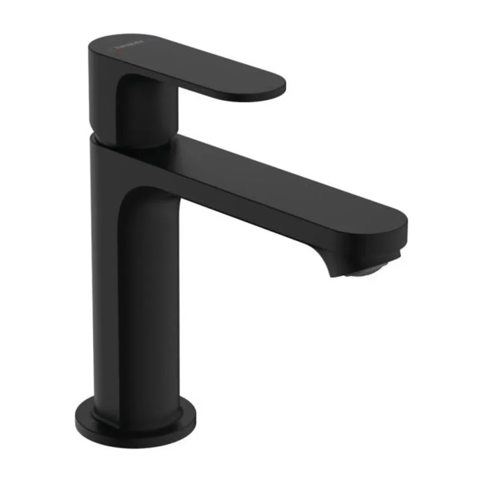 Slavina za lavabo Hansgrohe Rebris S 110 670 crna mat sa pop-up sifonom