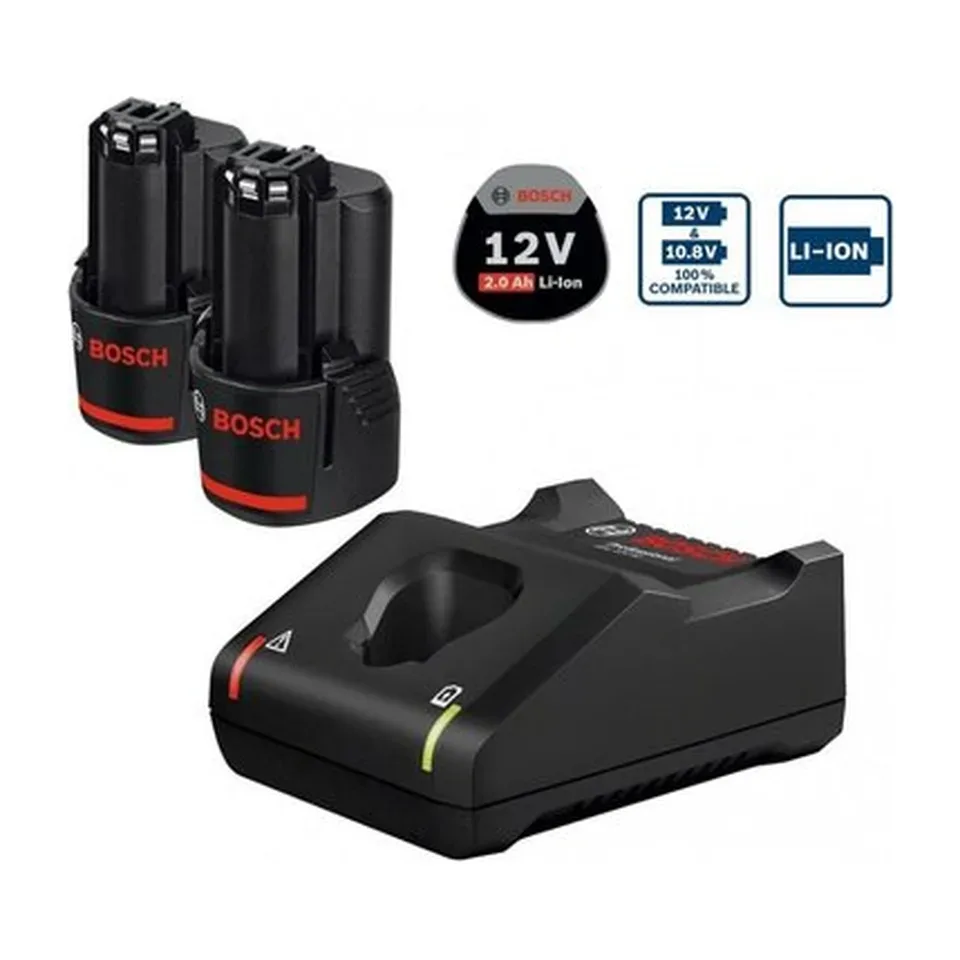 Starter set punjač i baterije Bosch GAL 12V-40 + 2x2Ah 1.600.A01.9R8