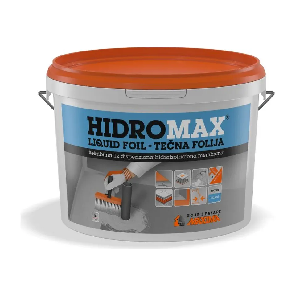 Tečna hidroizolacija Maxima Hidromax Liquid Foil, 5 kg