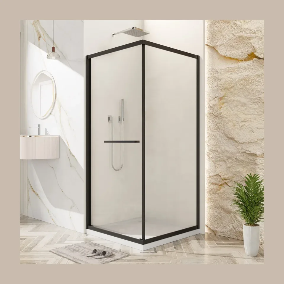 Tuš kabina Combo Euphoria crna 90x90x200 cm