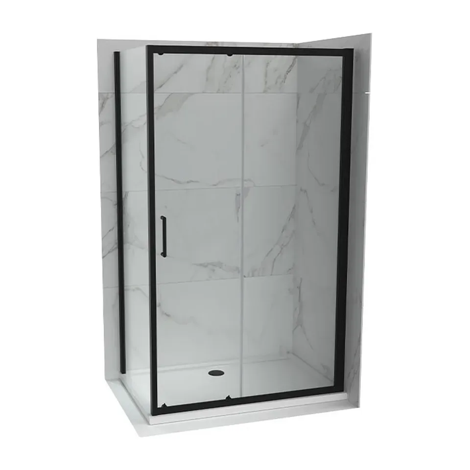 Tuš kabina Copen Atlas Pro mat crna 120x70x195 cm 6 mm