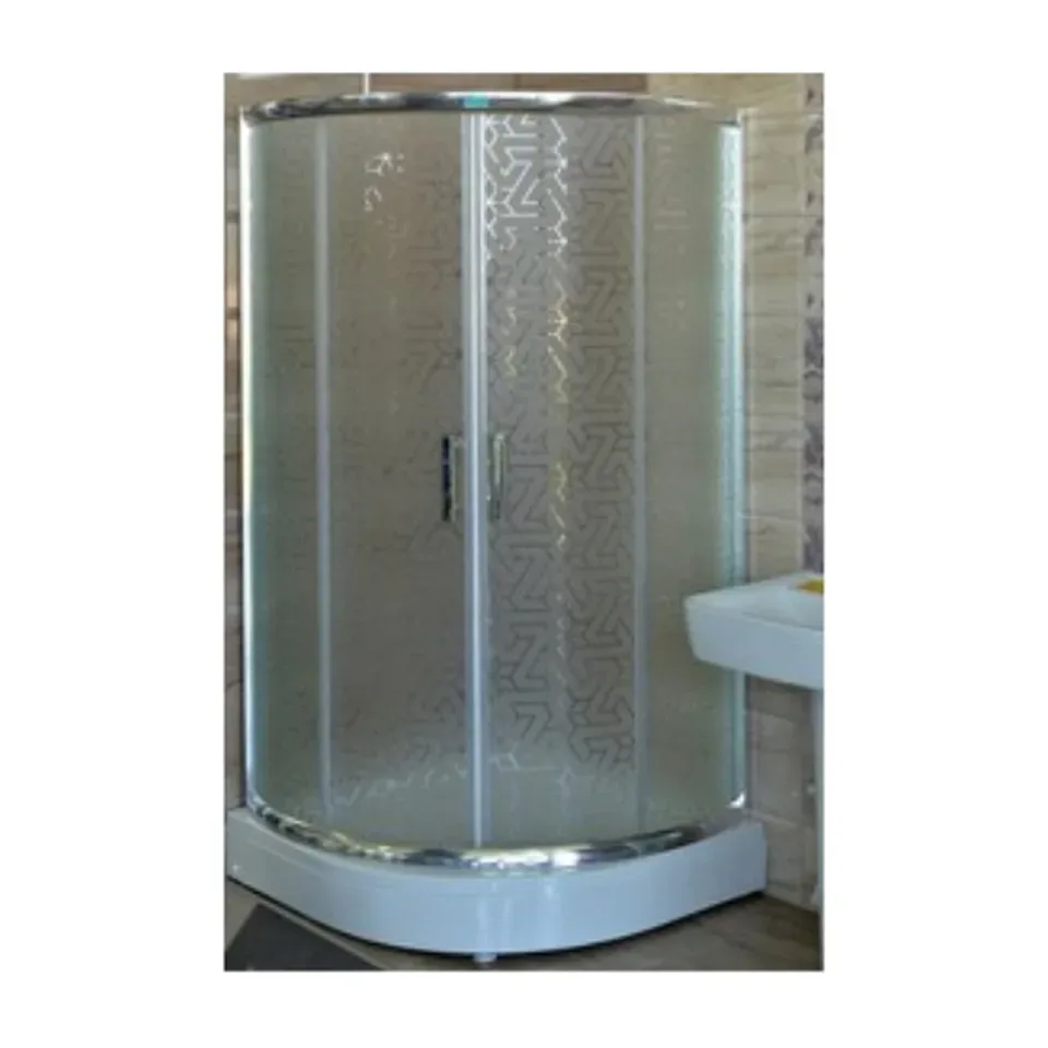 Tuš kabina LINNI Aqua R90 silver polukružna R90