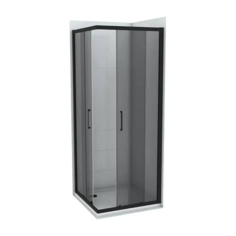 Tuš kabina Minotti Concept Atlas Black crna kvadratna 90x90