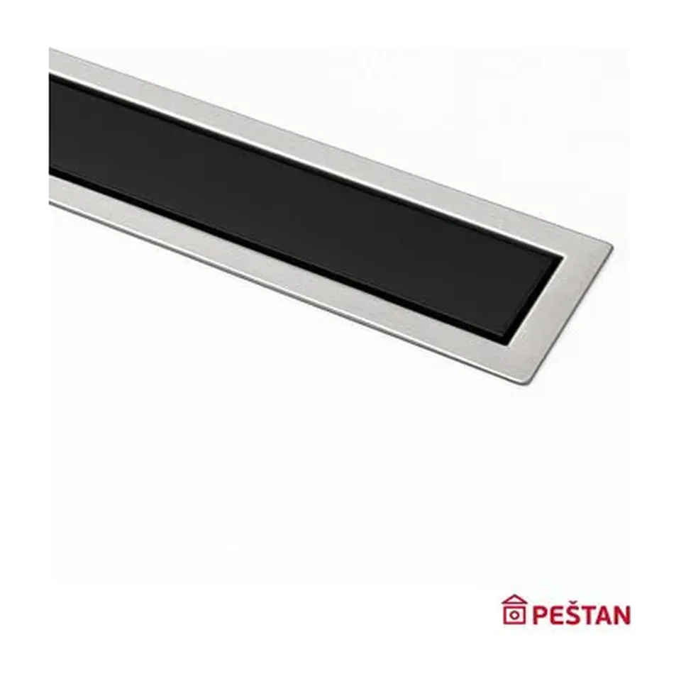 Tuš kanalica Peštan Confluo Premium Line Glass crno staklo 650 mm