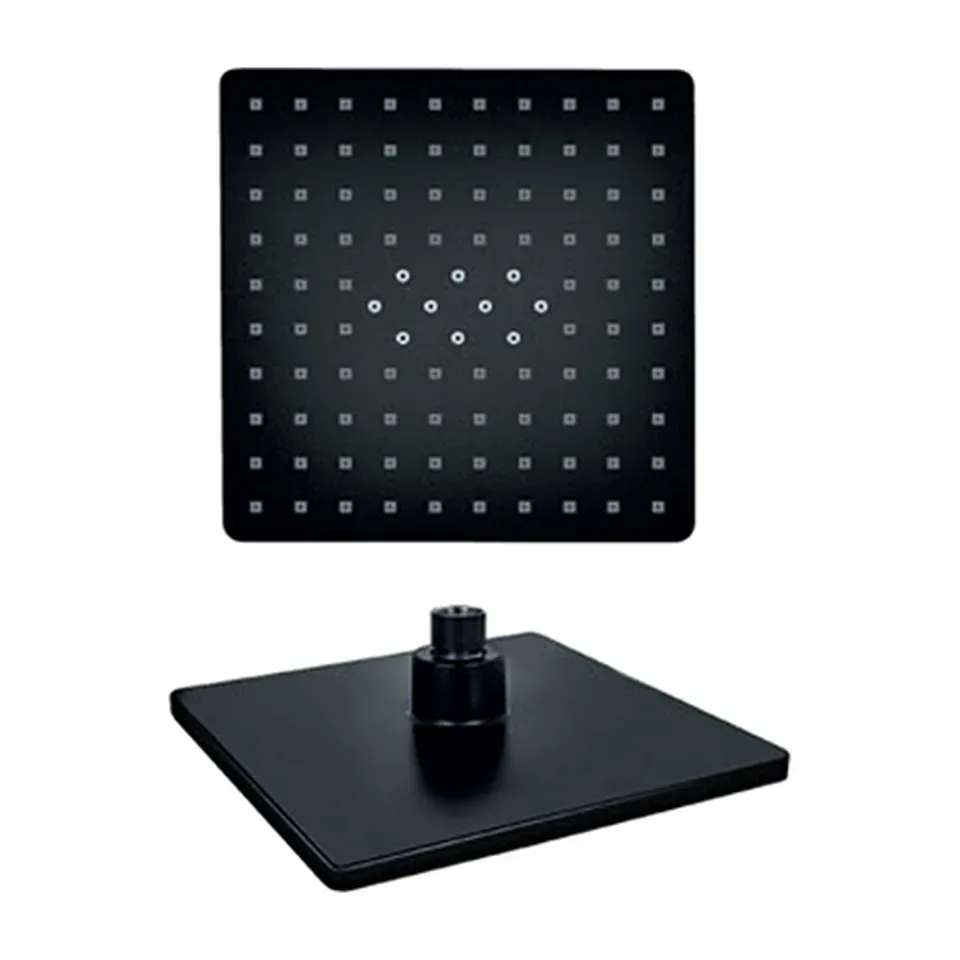 Tuš ruža Rosan Dark crna mat 210x210 mm
