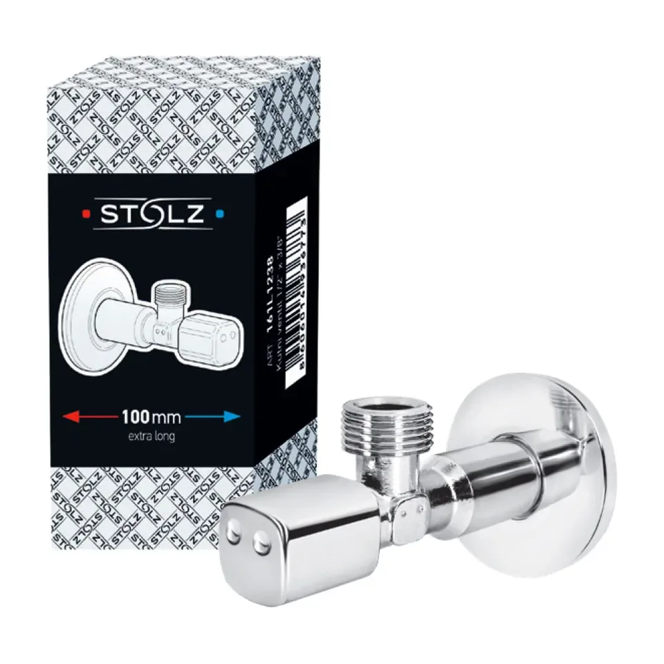 Ugaoni ventil Rosan Stolz hrom 1/2" x 1/2", duži