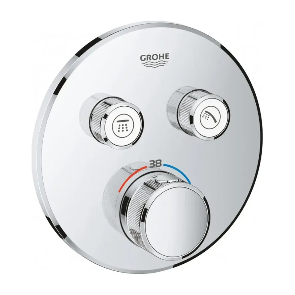 Ugradna baterija za tuš Grohe Grohtherm SmartControl 000 hrom okrugla, 2 funkcije