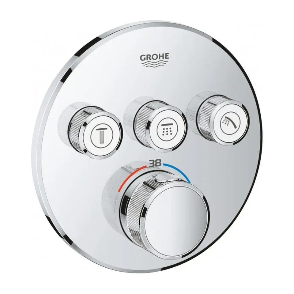 Ugradna baterija za tuš Grohe Grohtherm SmartControl 000 hrom okrugla, 3 funkcije