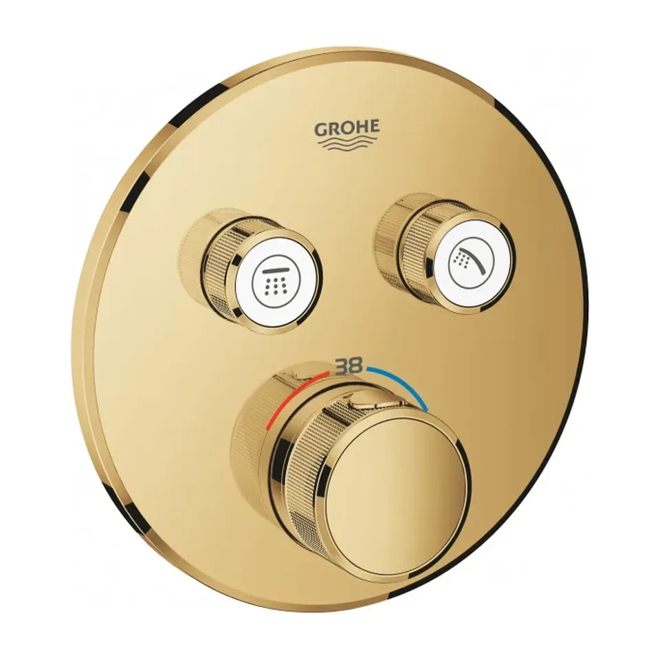 Ugradna baterija za tuš Grohe Grohtherm SmartControl GL0 cool sunrise okrugla, 2 funkcije
