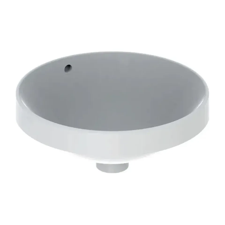 Ugradni lavabo Geberit VariForm bela sjaj okrugli, sa prelivom fi 40 cm