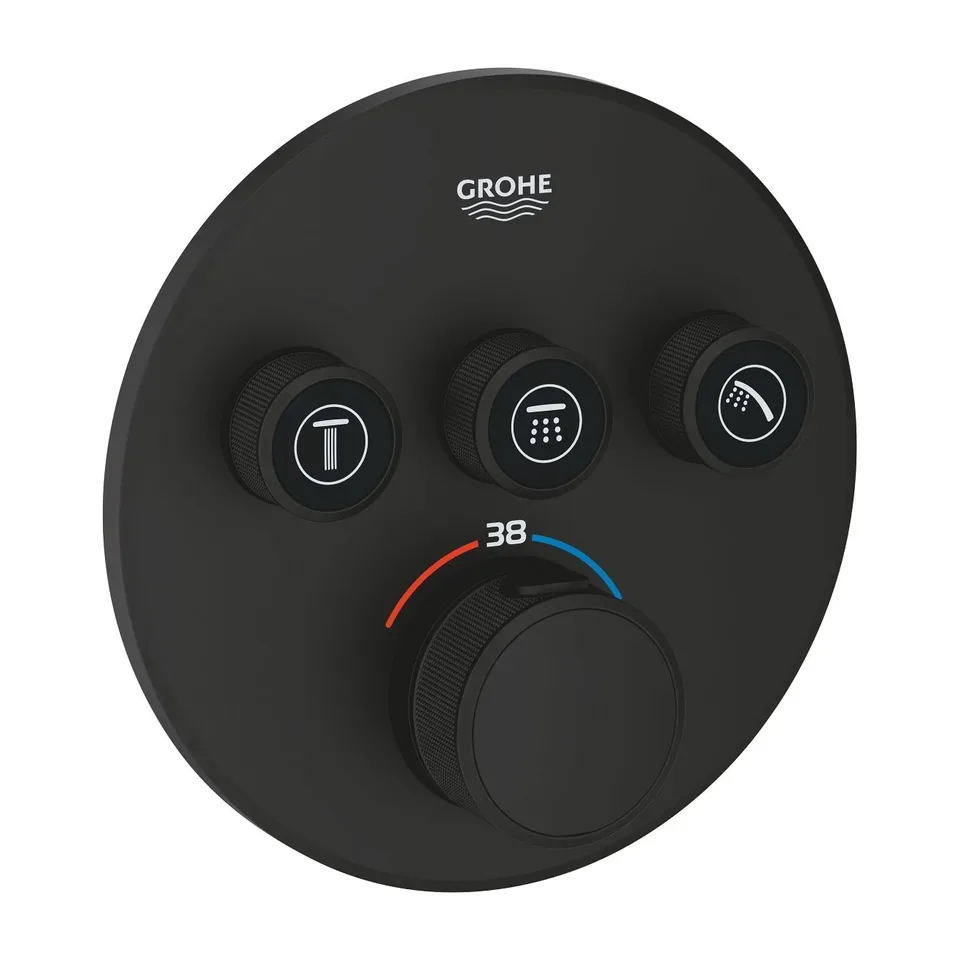 Ugradni termostat Grohe Grohtherm SmartControl KF0 phantom black sa 3 ventila