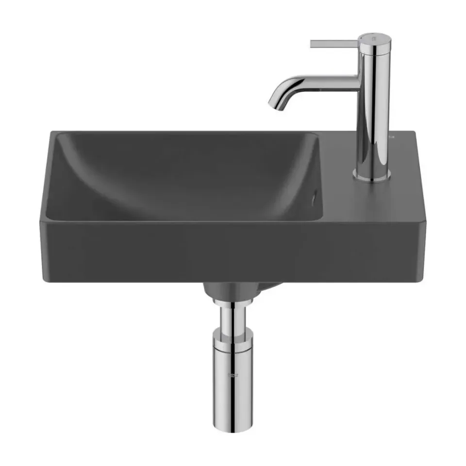 Umivaonik Roca Ona crna 45x26 cm desni