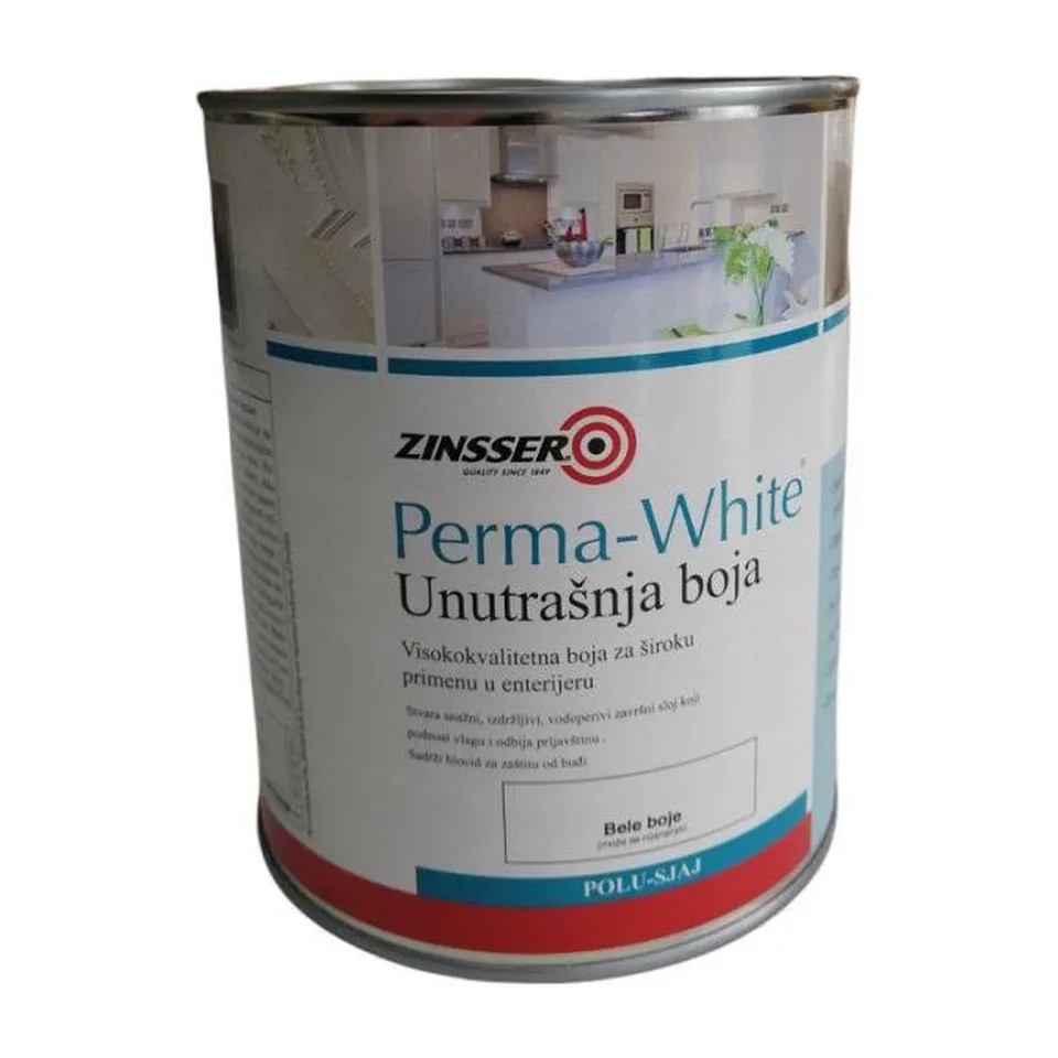 Unutrašnja zidna boja Zinsser Perma-White bela, 1 l