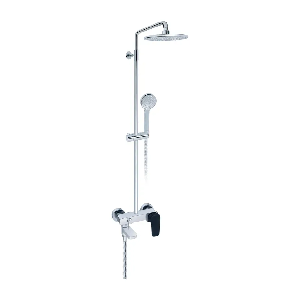 Usponski tuš Rosan Stolz Black crna tuš ruža 220 mm